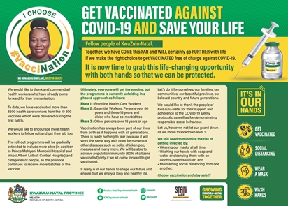 Get vaccinated against COVID-19 and save your life
