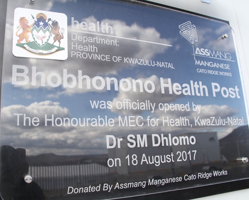 Official handover of Bhobhonono Health Post